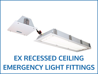 EX RECESSED CEILING EMERGENCY LIGHT FITTINGS