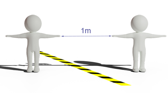 1meter social distance