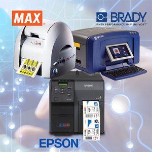 Label printer promotion for Max, Brady, Epson