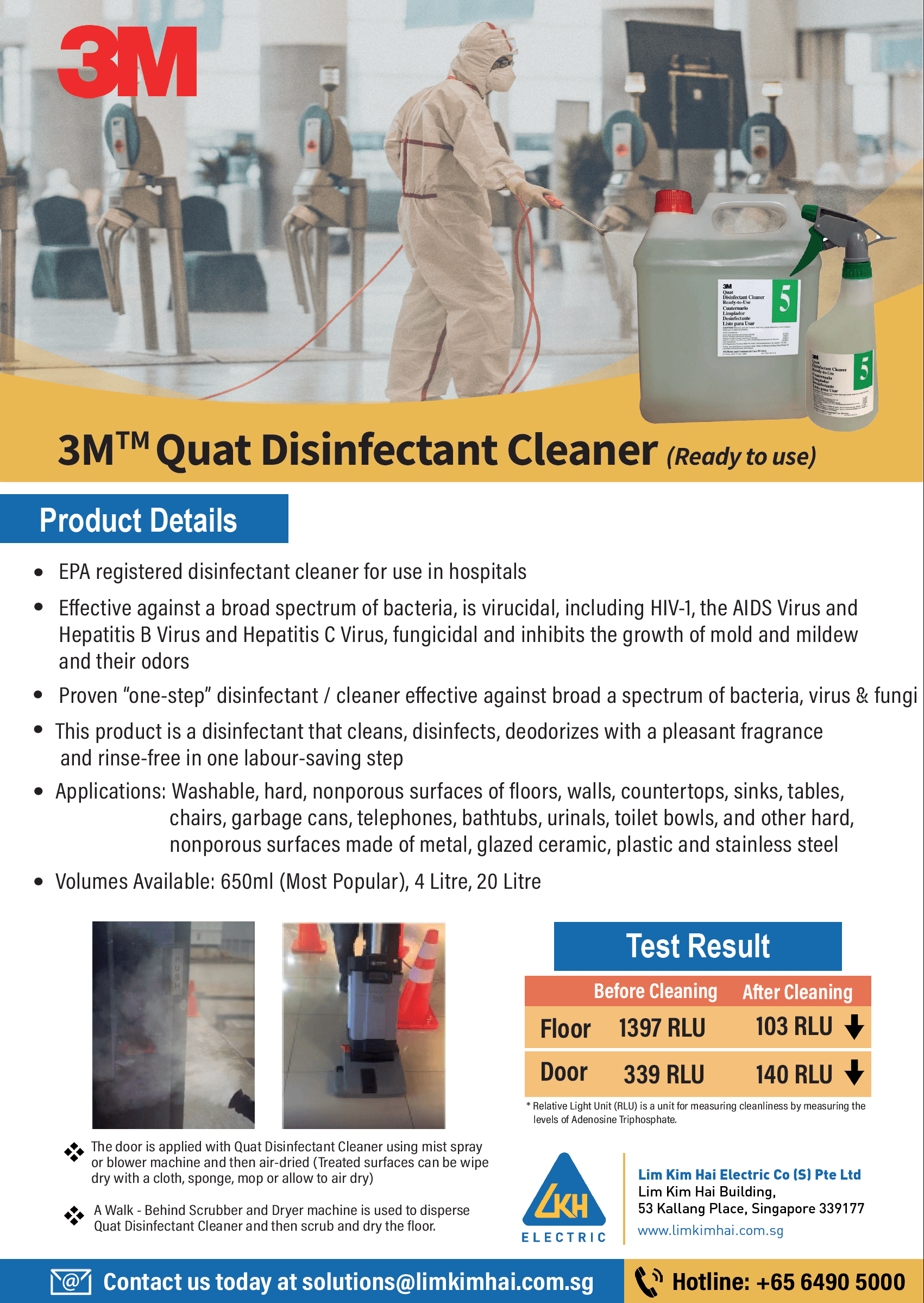 3M Quat Disinfectant Cleaner Ready to use brochure