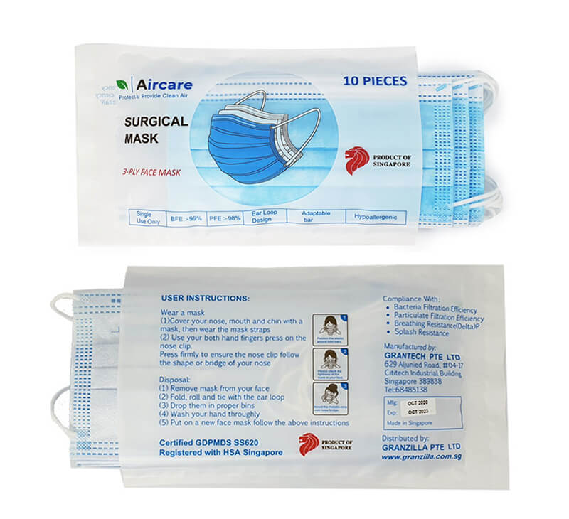 Disposable Surgical Mask Made in Singapore