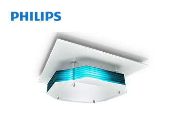 Philips UV-C disinfection upper air ceiling mounted