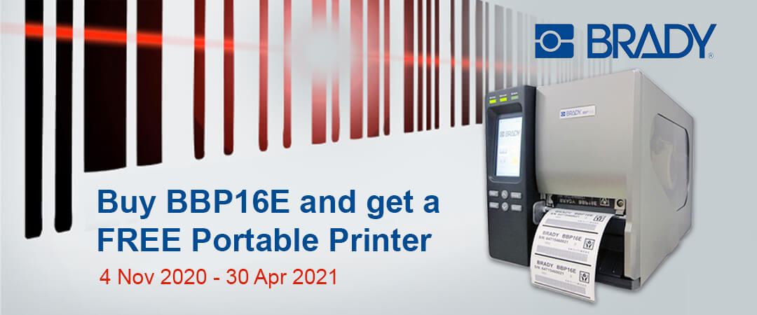 Buy Brady BBP16E and get a free portable printer