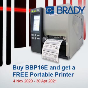Buy Brady BBP16E and get a free portable printer