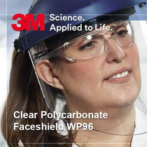 3M Clear Polycarbonate Faceshield WP96