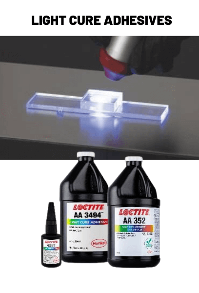 Light cure adhesives