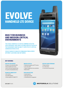 Motorola Solutions Evolve Datasheet