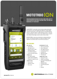 Motorola Mototrbo Ion Datasheet