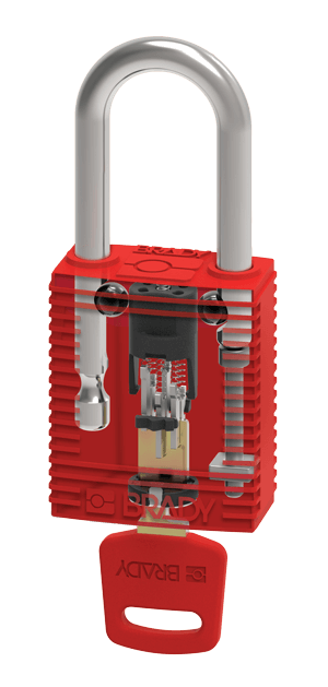 brady padlock internal structure