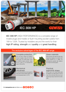Gewiss IEC309HP Brochure