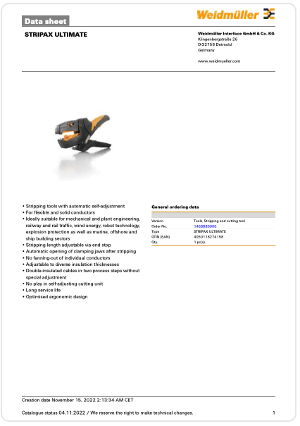 Weidmuller STRIPAX ULTIMATE