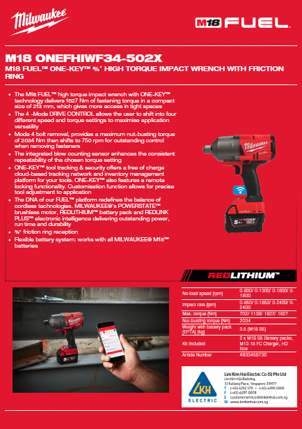 M18 FUEL 3/4 High Torque Impact Wrench