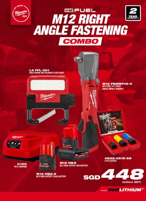 M12 Easy Right Angle Fastening Combo