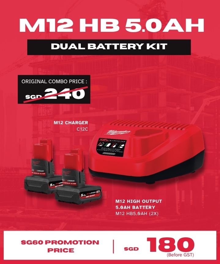 M12 HB 5.0AH Dual Battery Kit-1