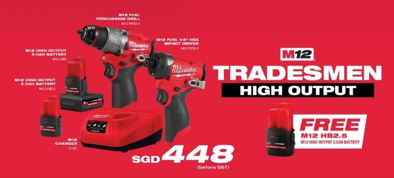 Tradesmen High Output combo - free M12 HB 2.5