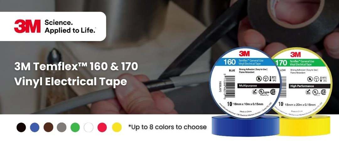 3M Temflex 160 & 170 Vinyl Electrical Tape