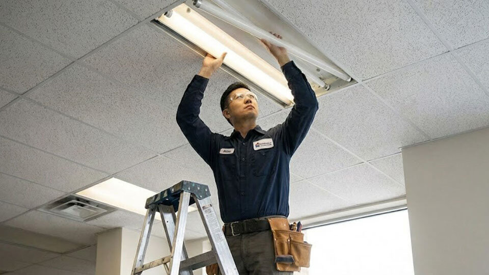replacing fluorescent light