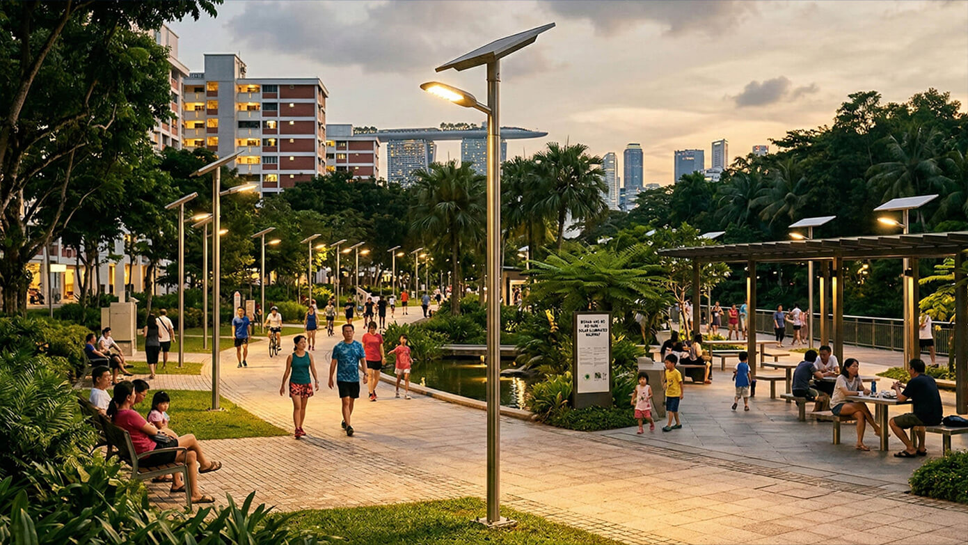 outdoor spaces solar lighting