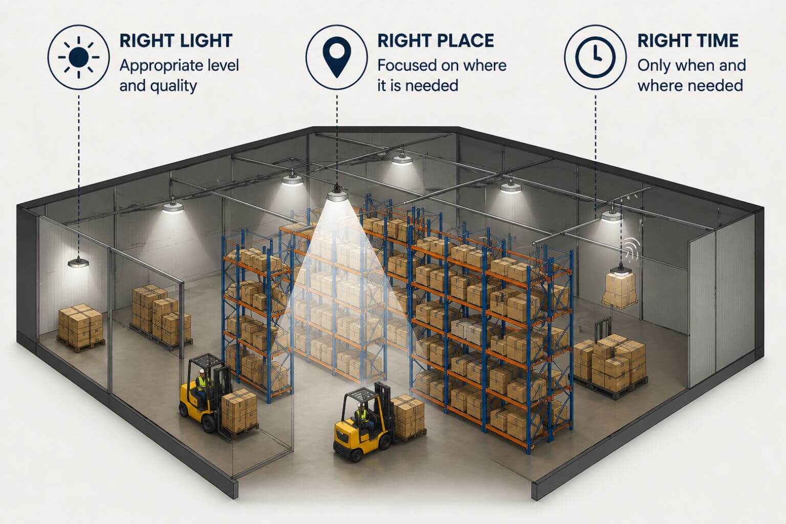 improve warehouse lighting efficiency